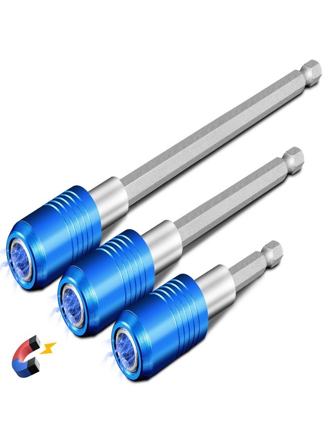 BLACKROBOT 3-Piece Magnetic Quick Change Impact Bit Holder, Drill Bit Extension for 1/4" Hex Drives, 2.5/4/6 Inch Length, Ideal for Screwdriver Bits, Nuts, Drills and Socket Driver Adapters - Image 1