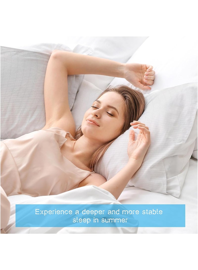 HaLunhi Queen Size Grounding Sheet，10% Pure Silver Fiber + 400 Thread Count Organic Cotton，Soft Grounding Fitted Sheet with Grounding Cord and Adapter，Improve Sleep (153*203cm)  - Image 4