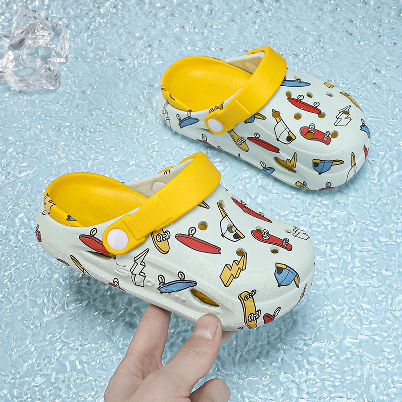 Cartoon Camouflage Baby Slippers Summer Non-Slip New Children'S Hole Shoes Indoor And Outdoor Wear Non-Slip Beach Sandals - Image 4