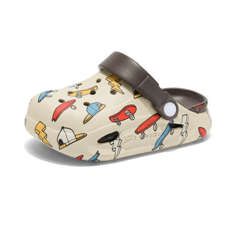 Cartoon Camouflage Baby Slippers Summer Non-Slip New Children'S Hole Shoes Indoor And Outdoor Wear Non-Slip Beach Sandals - Image 1