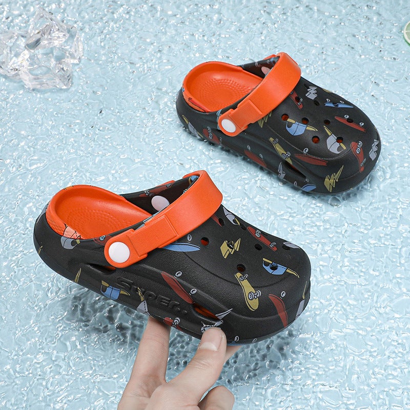 Cartoon Camouflage Baby Slippers Summer Non-Slip New Children'S Hole Shoes Indoor And Outdoor Wear Non-Slip Beach Sandals - Image 2