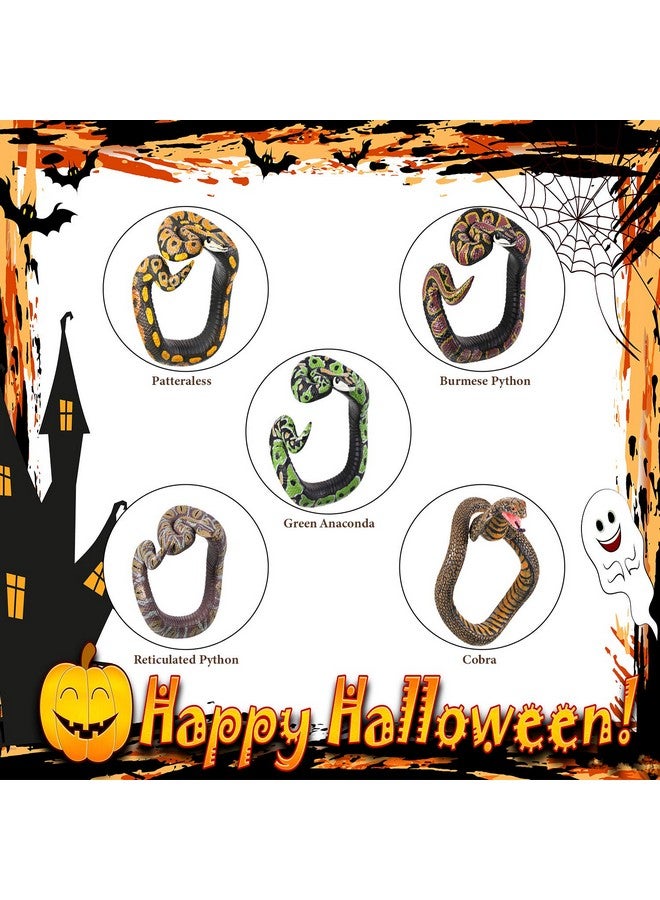 Sumind Sumind 6 Pieces Fake Snake Bracelet Wristband PVC Halloween Prank Snake Toys Scary Mischievous Toys Party Supplies Realistic Animal Bracelet for Adults Teens  - Image 5