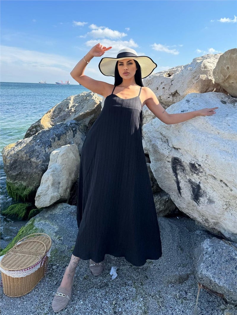 Weshaya فستان نسائي أسود - Image 3