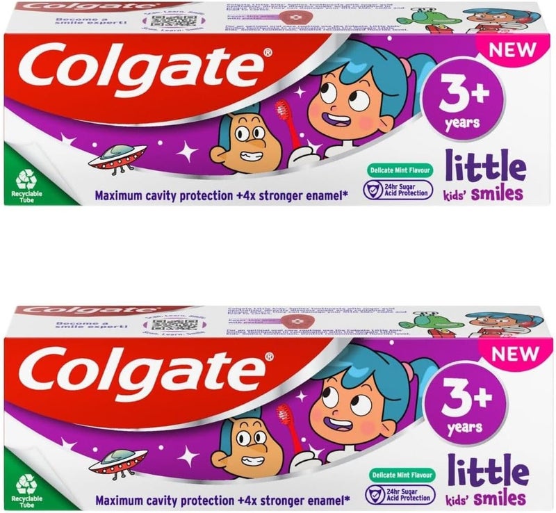 Colgate Maximum Cavity Protection plus Sugar Acid Neutraliser Mild Mint Junior 6 Toothpaste 2 x 50 ml - Image 1