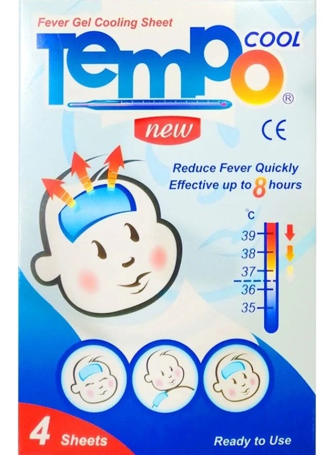 تيمبو كول 2 عبوة (8) لاصقات تيمبو كول كمادات لاصقة خافض للحرارة للاطفال - Image 2