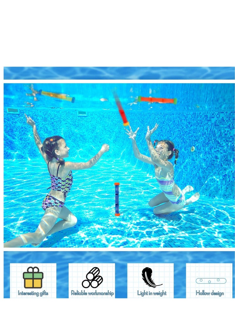SYOSI Diving Toys, 10 Pieces Underwater Play Sticks Colorful Swimming Pool Toys for Kids - Image 4