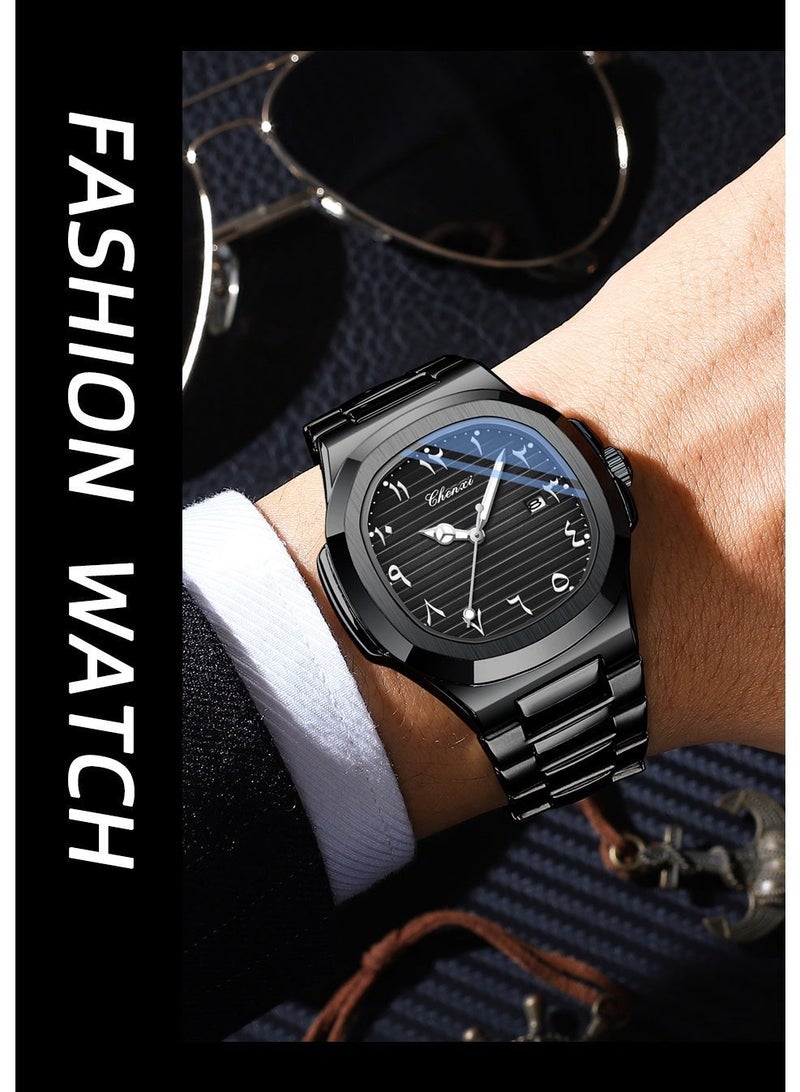 Chenxi Men’s Quartz Wrist Watch with Luxury Modern Design, Water Resistant, Scratch-Resistant Glass, Full Stainless Steel with Elegant Box - Image 4
