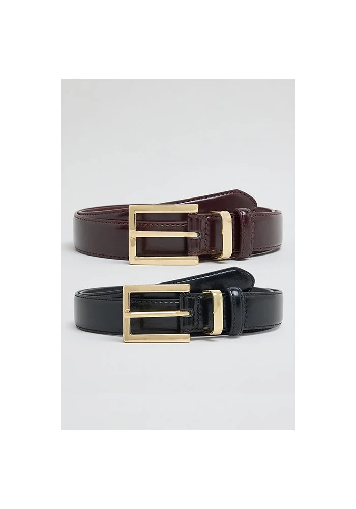 2 Pack Textured Belts