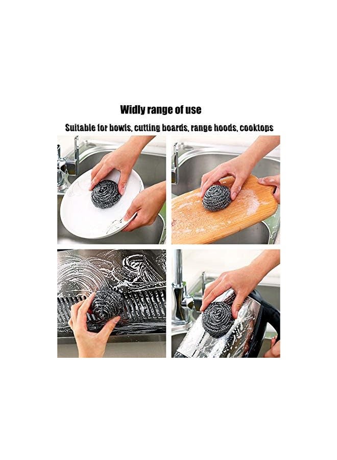 Steel Wool Scrubber, Heavy-Duty Durable, Cleans Pots, Pans, Grills And Ovens (16 Pieces) - Image 4