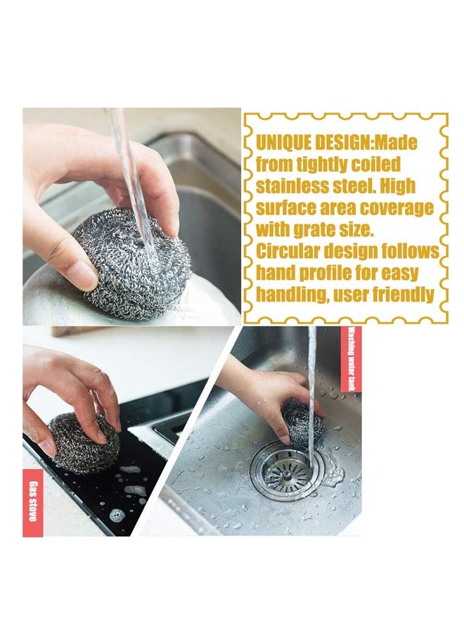 Steel Wool Scrubber, Heavy-Duty Durable, Cleans Pots, Pans, Grills And Ovens (16 Pieces) - Image 5