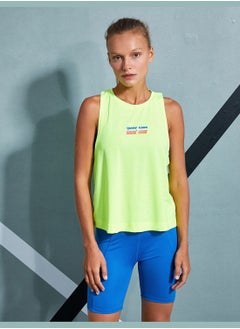 KOTON Ebru Şallı Loves Koton Slogan Printed Sport Tank Top  - Image 3