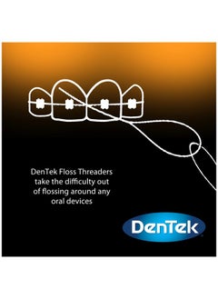 Dentek Floss Threaders For Braces Bridges And Implants 50 Count (Pack Of 1)  - Image 4