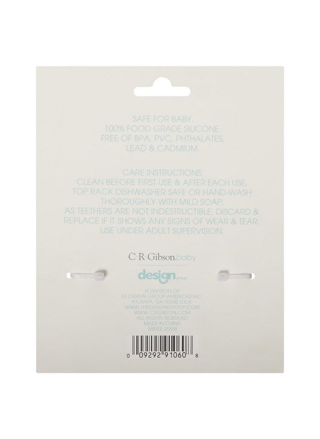 C.R. Gibson C.R. Gibson 100% Food Grade Silicone Bear Baby Teether for Infants, 2.75" x 4.25", Multicolor  - Image 2
