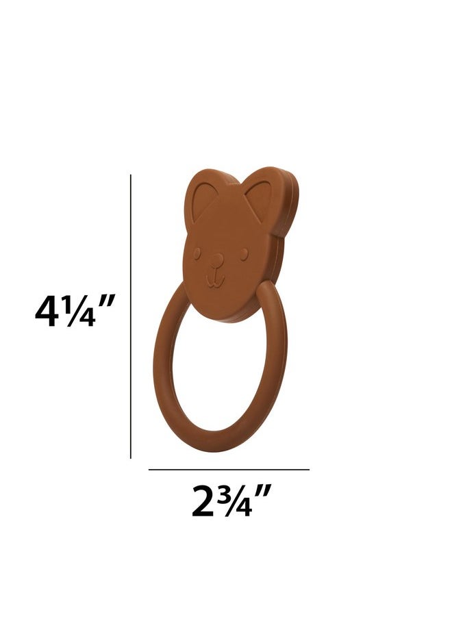 C.R. Gibson C.R. Gibson 100% Food Grade Silicone Bear Baby Teether for Infants, 2.75" x 4.25", Multicolor  - Image 3