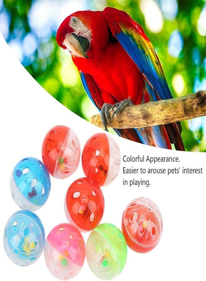 ChumsPet Parrot Ball Toy Set of 3 | Plastic Ringing Roller Bird Toys with Bell Cylinder Shape Balls for Cockatiel, Budgerigar & Parrots for Interactive Play, Training & Exercise - Image 5