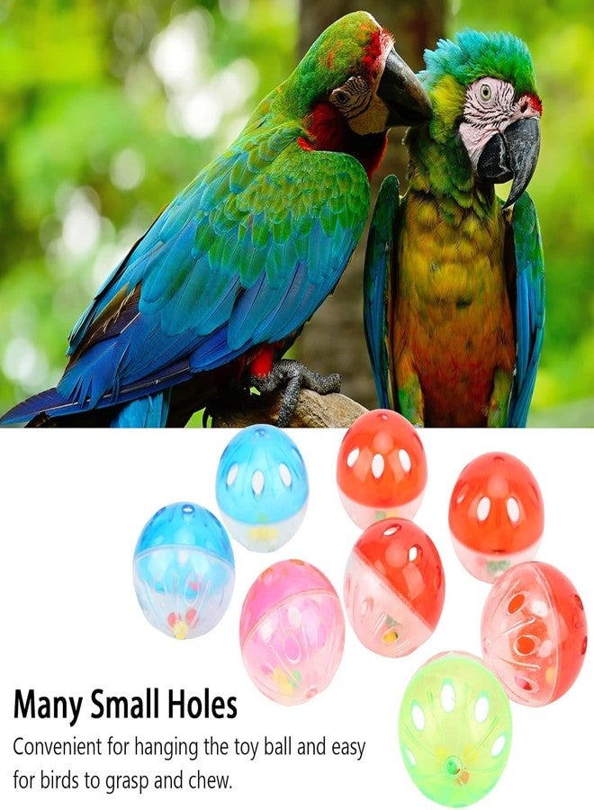ChumsPet Parrot Ball Toy Set of 3 | Plastic Ringing Roller Bird Toys with Bell Cylinder Shape Balls for Cockatiel, Budgerigar & Parrots for Interactive Play, Training & Exercise - Image 4