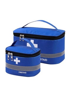 erorex 2 Pieces First Aid Kit Bags, Empty Medicine Bags, First Aid Bag Portable Medical Medicine Bags for Outdoor Camping, Travel, Work (Blue)  - Image 1