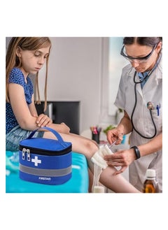 erorex 2 Pieces First Aid Kit Bags, Empty Medicine Bags, First Aid Bag Portable Medical Medicine Bags for Outdoor Camping, Travel, Work (Blue)  - Image 4