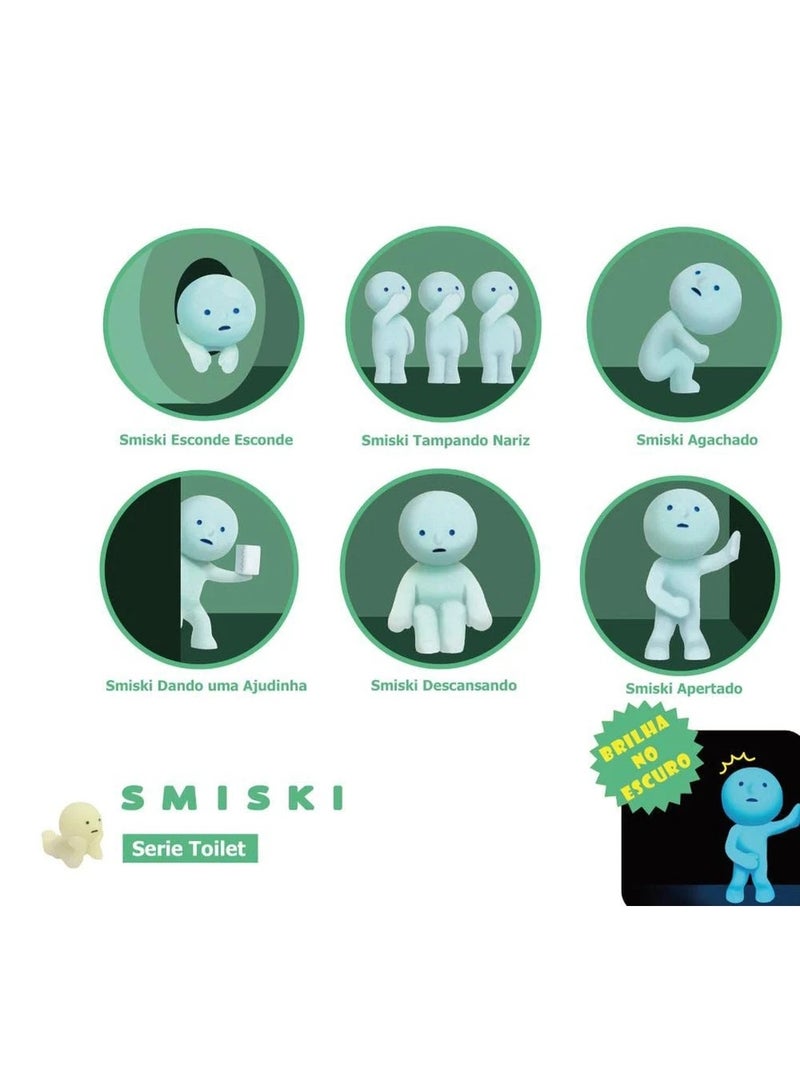 Smiski شخصية سميسكي المضيئة في الظلام، سلسلة الحمام، تصميم عشوائي، عبوة واحدة (صندوق أعمى واحد) (إصدار عالي الجودة) - Image 5