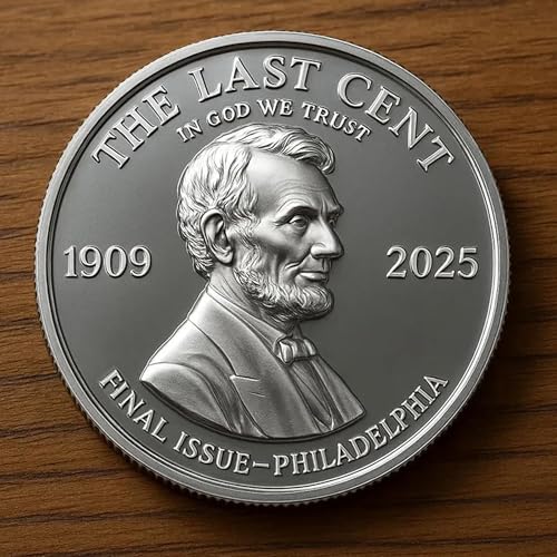 SNKVAUP The Last Cent Commemorative Coin 19092025 Final Lincoln Penny Tribute Token 17932025 US Cent Memorial Collectible Historical Souvenir Coin for Collectors Patriots American History Fans F - Image 5
