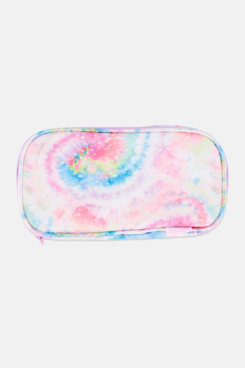 YOLO Kids Girl Tie Dye Pencil Case, Multicolor - Image 2