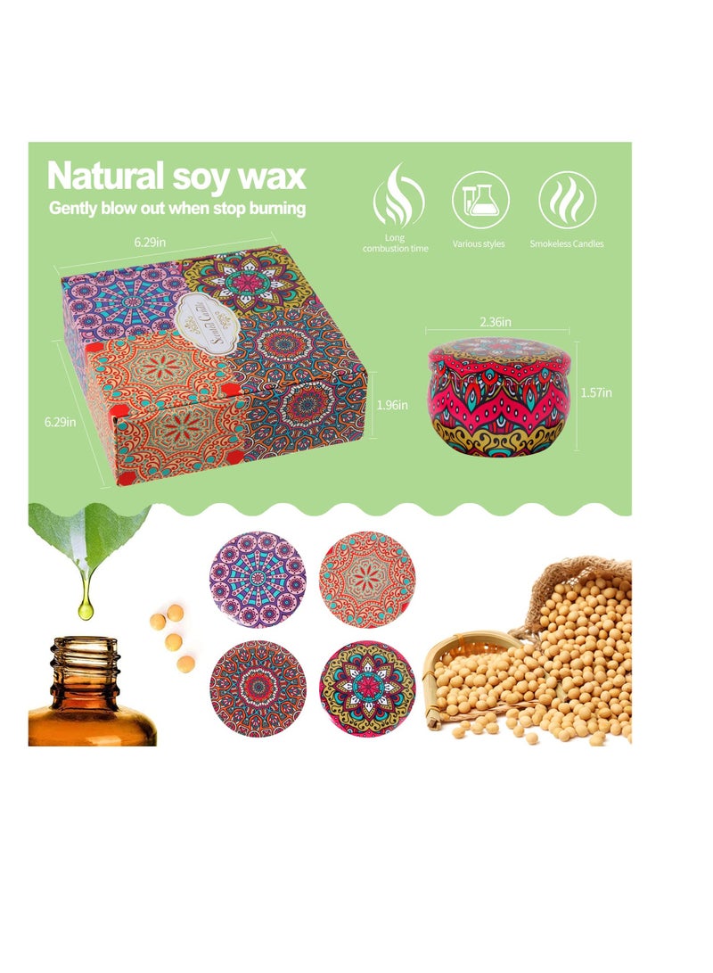 Excefore Candles Gift for Women, Rose Cocoa Lavender Lemon 4 Scents Soy Wax, Scented Candles for Household, Friendship Gift Sets, New Home Gifts, Sister Presents, Various Festivals Gift Sets - Image 2