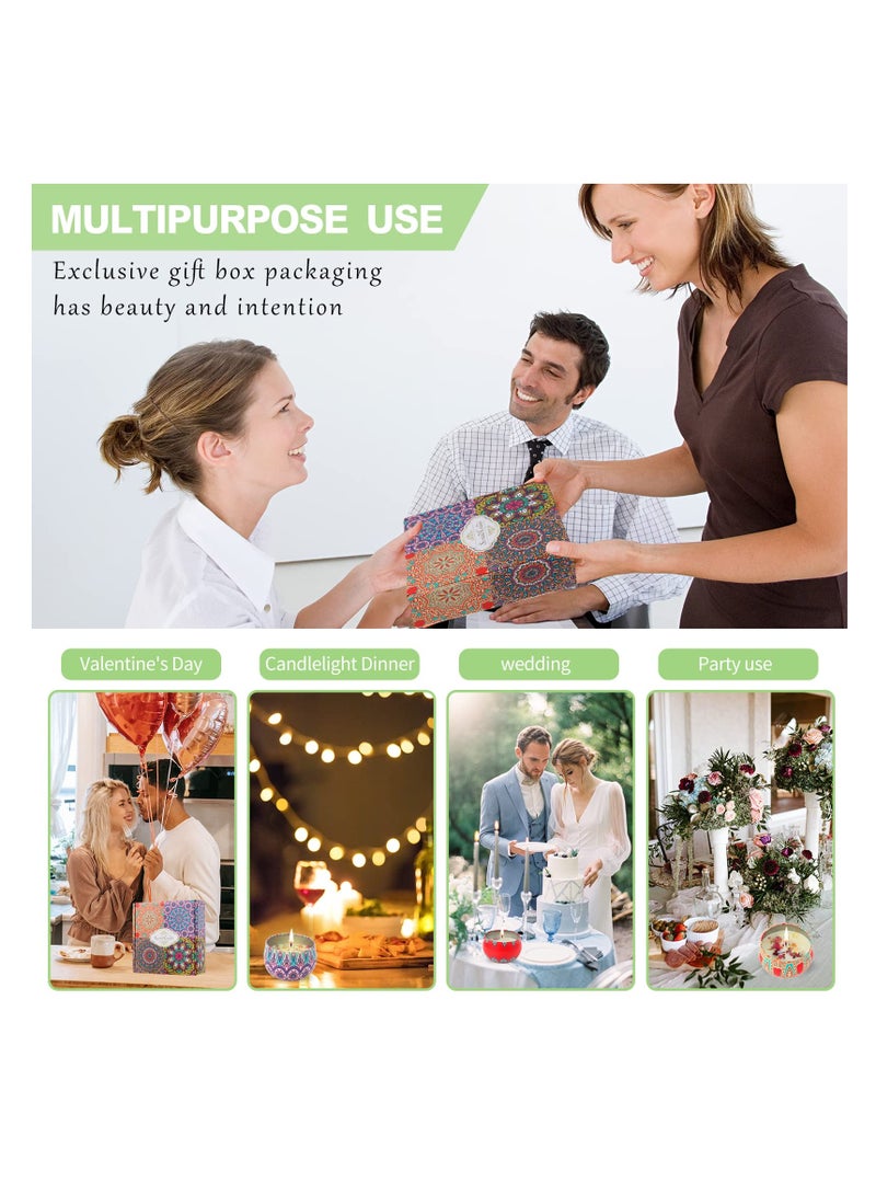 Excefore Candles Gift for Women, Rose Cocoa Lavender Lemon 4 Scents Soy Wax, Scented Candles for Household, Friendship Gift Sets, New Home Gifts, Sister Presents, Various Festivals Gift Sets - Image 5