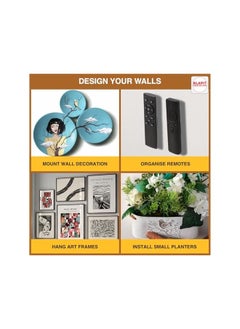 KLAPiT KLAPiT Magnetic Picture Hanging Strips with Nano Technology: Premium Alternative to Mounting Tapes & Double-Sided Tapes - Heavy Duty, Drill-Free & Damage-Free Hanging- White (8 pc pack)  - Image 5
