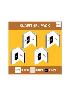 KLAPiT KLAPiT Magnetic Picture Hanging Strips with Nano Technology: Premium Alternative to Mounting Tapes & Double-Sided Tapes - Heavy Duty, Drill-Free & Damage-Free Hanging- White (8 pc pack)  - Image 4