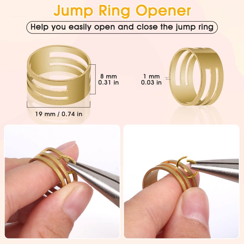 PAXCOO 4600Pcs Gold Jump Rings with Jump Rings Open/Close Tools for Jewelry Making and Necklace Repair (Assorted Sizes) - Image 4