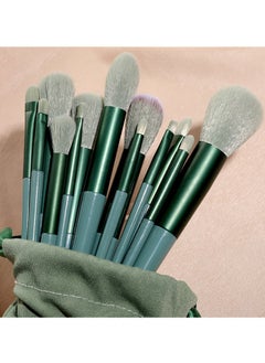 Bonita Upgraded Piece Makeup Brush Set,Premium Wood Blending Face Powder Blush Concealers Eyeshadow Brush Make up Brushes Set Round Brush Poach (GREEN)  - Image 2