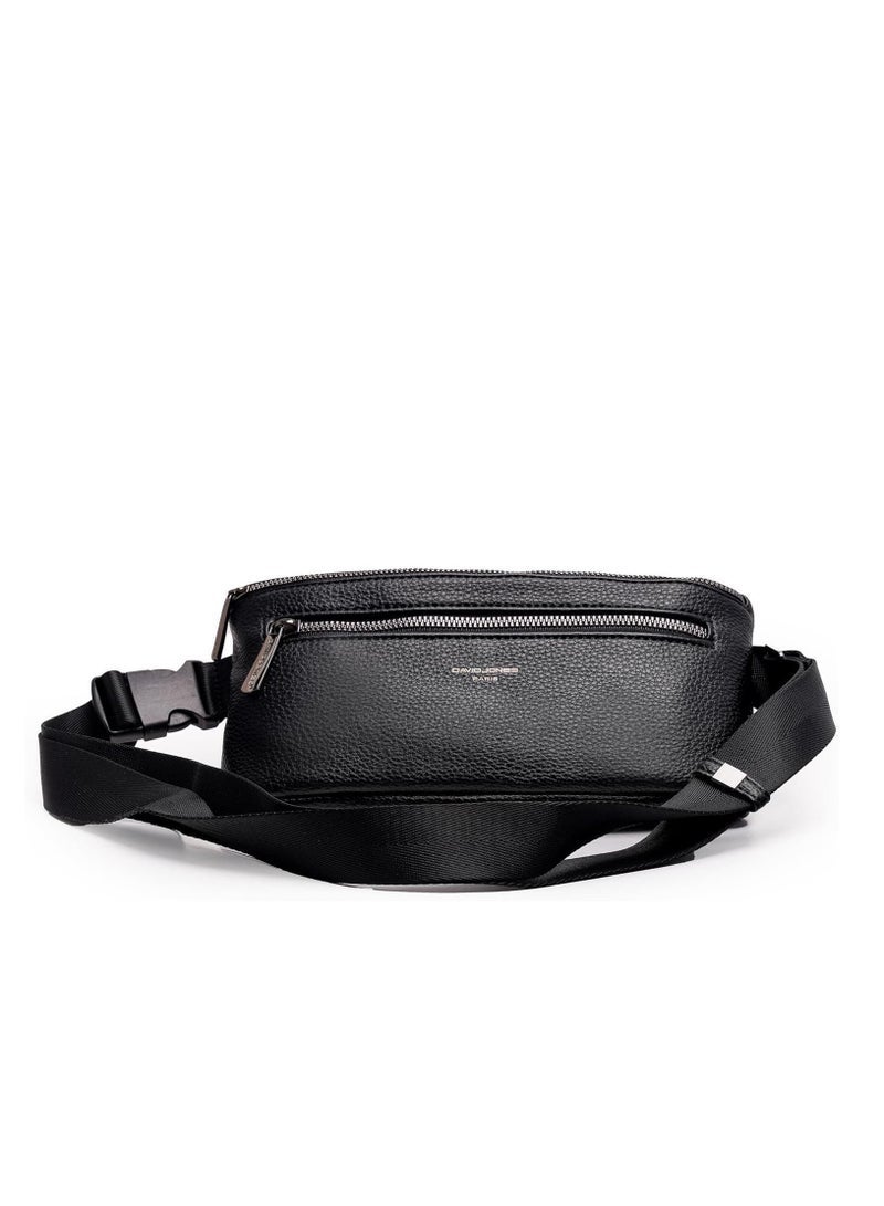 David Jones womens fanny pack bag in model CM68451 David Jones Waiste And Shoulder Sport Style Fanny Pack Color Black - Image 1