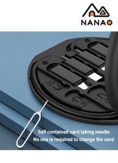NANAO USB C to Lightning Adapter Kit,Multi Charging Cable Case Convertor USB C to Type C/iOS Device/Micro Adapter Travel Data Cable Set Contains Card Storage，Phone Holder, Tray Eject Pin(White)  - Image 2