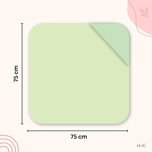 haus & kinder Fur Blanket & Hooded Blanket for New Born Upto 6 Months - 450 GSM Super Soft Blanket for New Born Baby, Warm Blankets for Winter, Baby Warm Blanket Plush, 75X75 CM, Sage Green, 1 Pc - Image 4