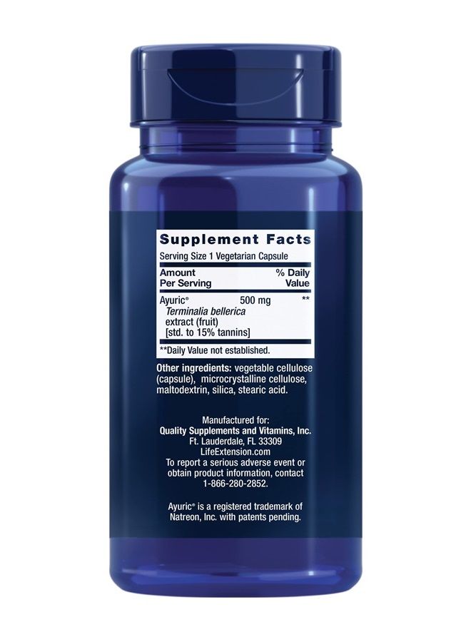 Life Extension Uric Acid Control, 60 Vegetarian Capsules - Image 2