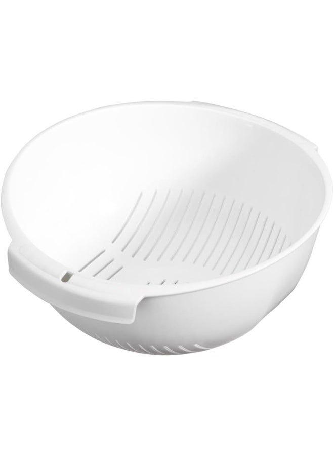 مصفاة كبيرة للخضروات والفواكه بيضاء 30 سم