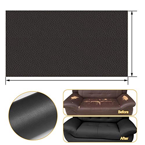DXBULL Large Leather Repair Patch 17.3x78.7 inch Repair Tape Self-Adhesive for Furniture Sofas Car Seats Chair Couches Handbags Jackets Decorative Home Hotel Wall (Black) - Image 4