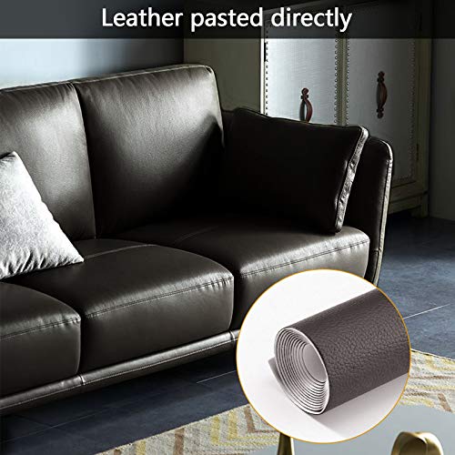 DXBULL Large Leather Repair Patch 17.3x78.7 inch Repair Tape Self-Adhesive for Furniture Sofas Car Seats Chair Couches Handbags Jackets Decorative Home Hotel Wall (Black) - Image 2