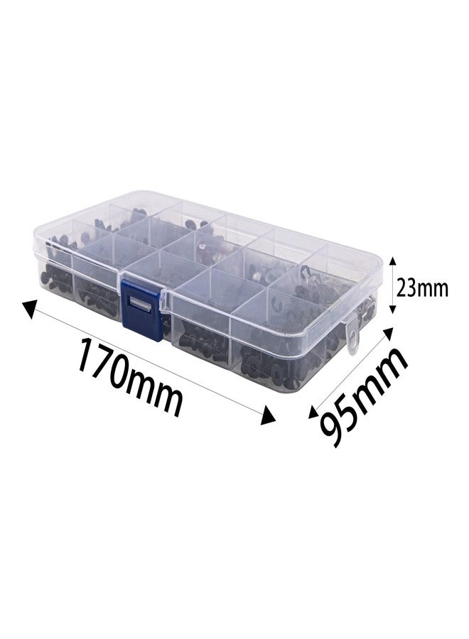 Vgoohobby 520Pcs Universal RC M3 M4 Screws Kit M3 M4 Washer Lock Nut R Buckle Body Clips 2x10mm Pins Compatible with 1/8 1/10 HSP Axial SCX10 Traxxas Arrma Losi RC Car Truck Repair Tool Box - Image 5