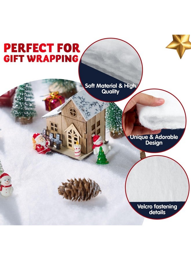 JOYIN Christmas Snow Blanket Roll (15In x 10Ft), 3 Pcs Soft Thick Artificial Snow Blanket, Snow Rolls, Snow Sheets, Fake Snow Cotton Fabric for Christmas Holiday Winter Decoration - Image 4