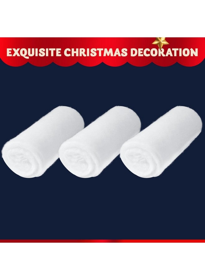 JOYIN Christmas Snow Blanket Roll (15In x 10Ft), 3 Pcs Soft Thick Artificial Snow Blanket, Snow Rolls, Snow Sheets, Fake Snow Cotton Fabric for Christmas Holiday Winter Decoration - Image 2