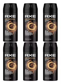 Axe Dark Temptation Deodorant Body Spray For 48 Hours Non Stop Fresh 150ml (Pack of 6)  - Image 1