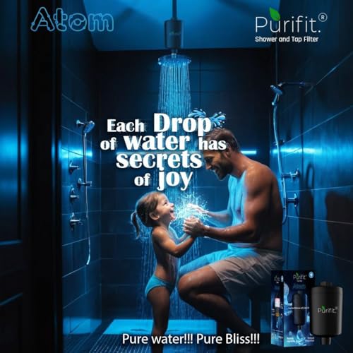 Purifit Shower & Tap Filter for Hard Water | Compact Water Softener for Bathroom Tap & Shower | Reduces Hair Fall, Dry Skin & Chlorine | Premium Matte Finish | Long-Lasting Filter - Image 4