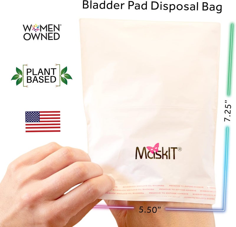 MaskIT Disposal Bags for Bladder Pads  Liners  Value Pack  Sanitary Disposal Bags For Incontinence Pads  Panty Liners  3 Pack 60 Count - Image 2