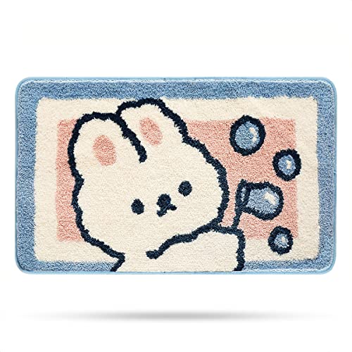 Molesun Rabbit Bathroom Mat Extra Soft and Absorbent Cute Bath Rugs Machine Wash Dry Animal NonSlip Carpet Mat for Tub Shower and Bath Room 16 x 24 - Image 1