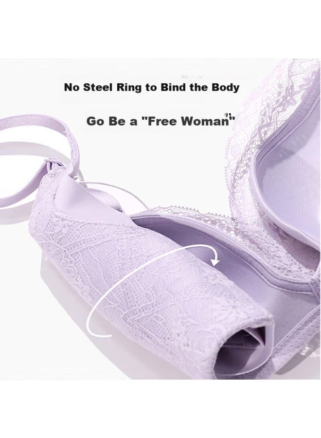 Aimer Lace Push-up Bra Without Underwire For Small And Breathable, Pink - B75 - Image 2