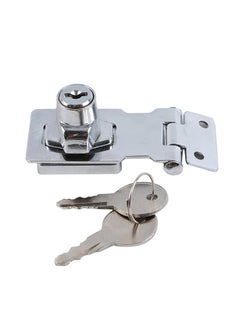 Generic Keyed Hasp Locks, Cabinet Locks with Keys and Screws, Silver, 4 Inches  - Image 5