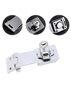 Generic Keyed Hasp Locks, Cabinet Locks with Keys and Screws, Silver, 4 Inches  - Image 4