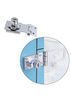 Generic Keyed Hasp Locks, Cabinet Locks with Keys and Screws, Silver, 4 Inches  - Image 3