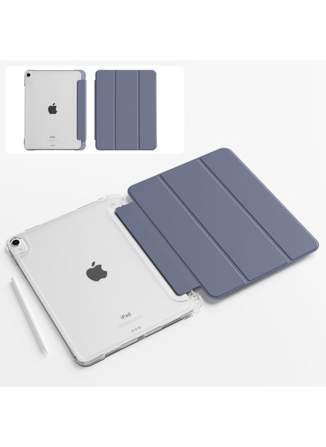 Ipadpro11 Inch Protective Cover Air6 Tablet 10 For 13 Inch Tablet Computer Hard Bottom Mini7 Built-in Pen Slot-Color:Lavender [glazed 1-frosted Transparent Shell-Applicable Models:Pro 7-13inch (m4) [2024 Models]  - Image 1